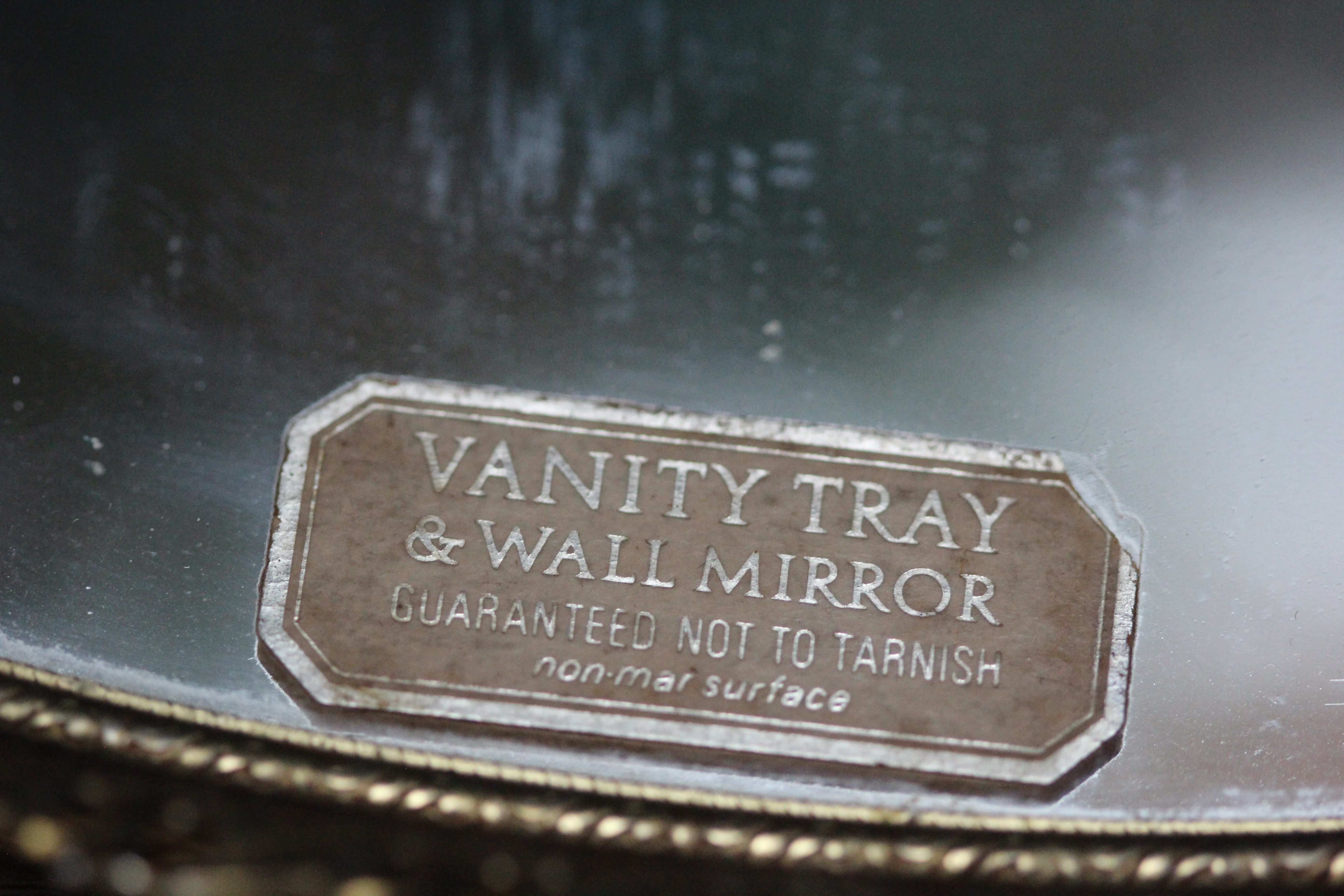Floral Antique Mirror Tray