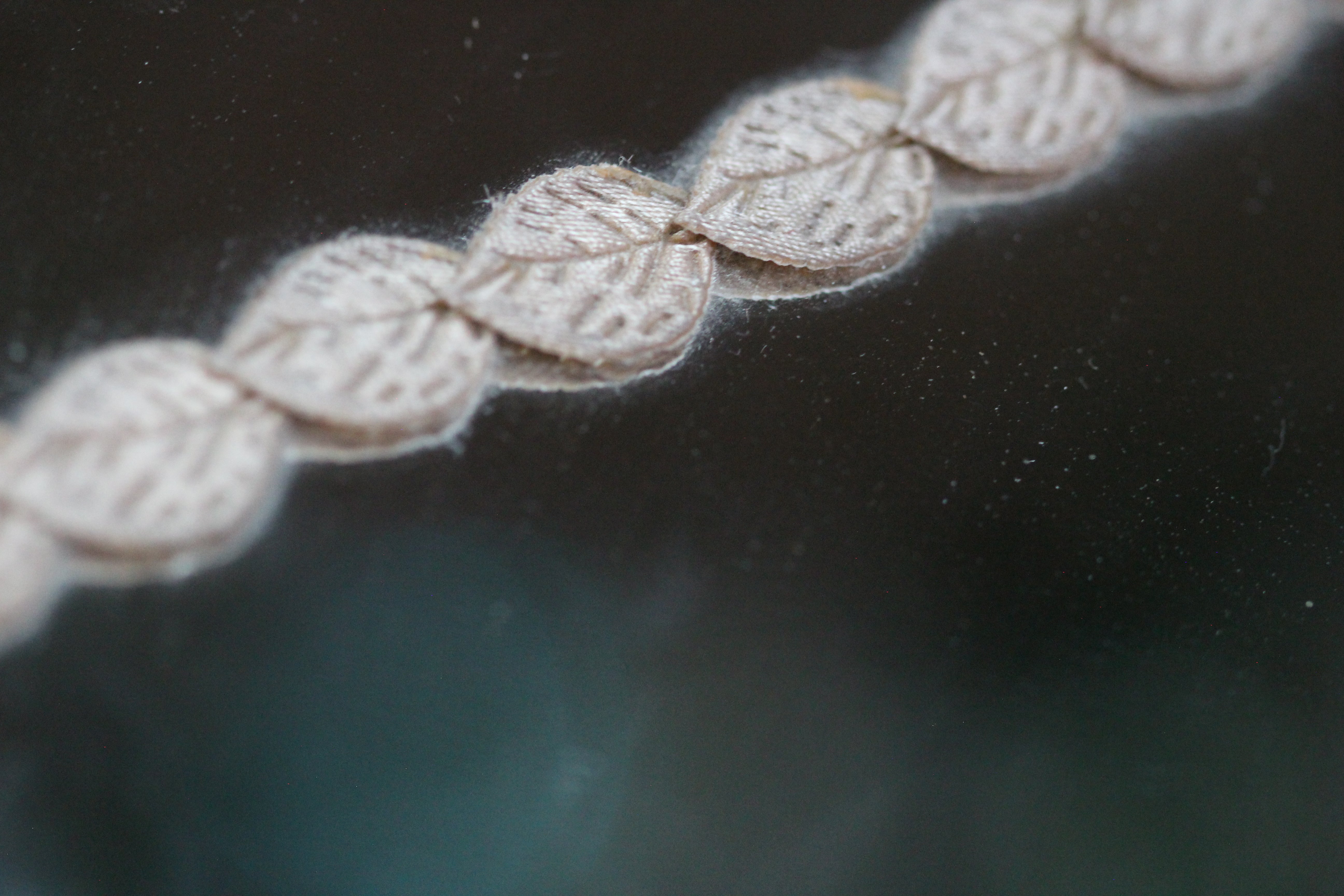 Rectangle Leaves Lace Antique Mirror Tray #119