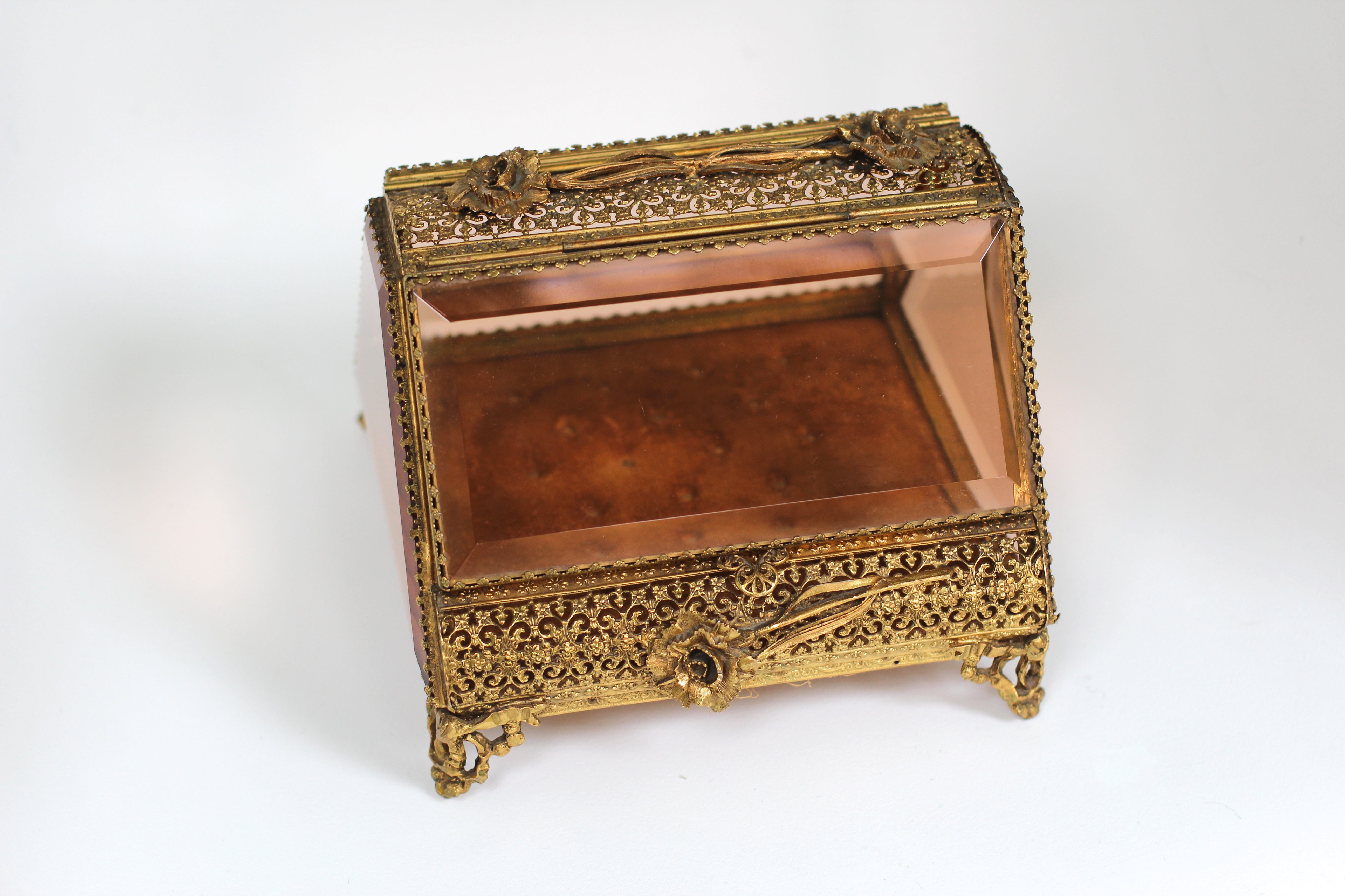 Rare French Victorian Jewelry Box #128