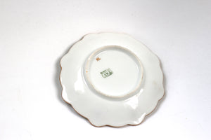 Antique Pink Flowers Porcelain Ring Plate