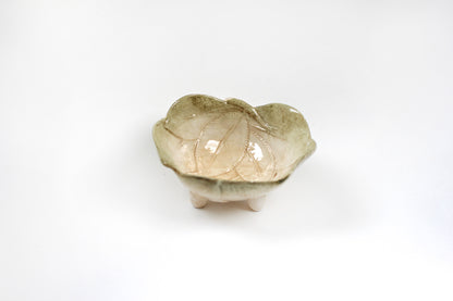 Green Leaves Ring Bowl Made In Italy Antique Porcelain Dish