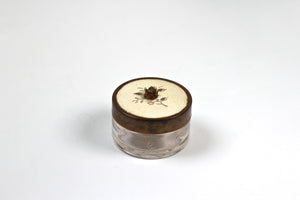 Antique Bronze Rose Glass Trinket