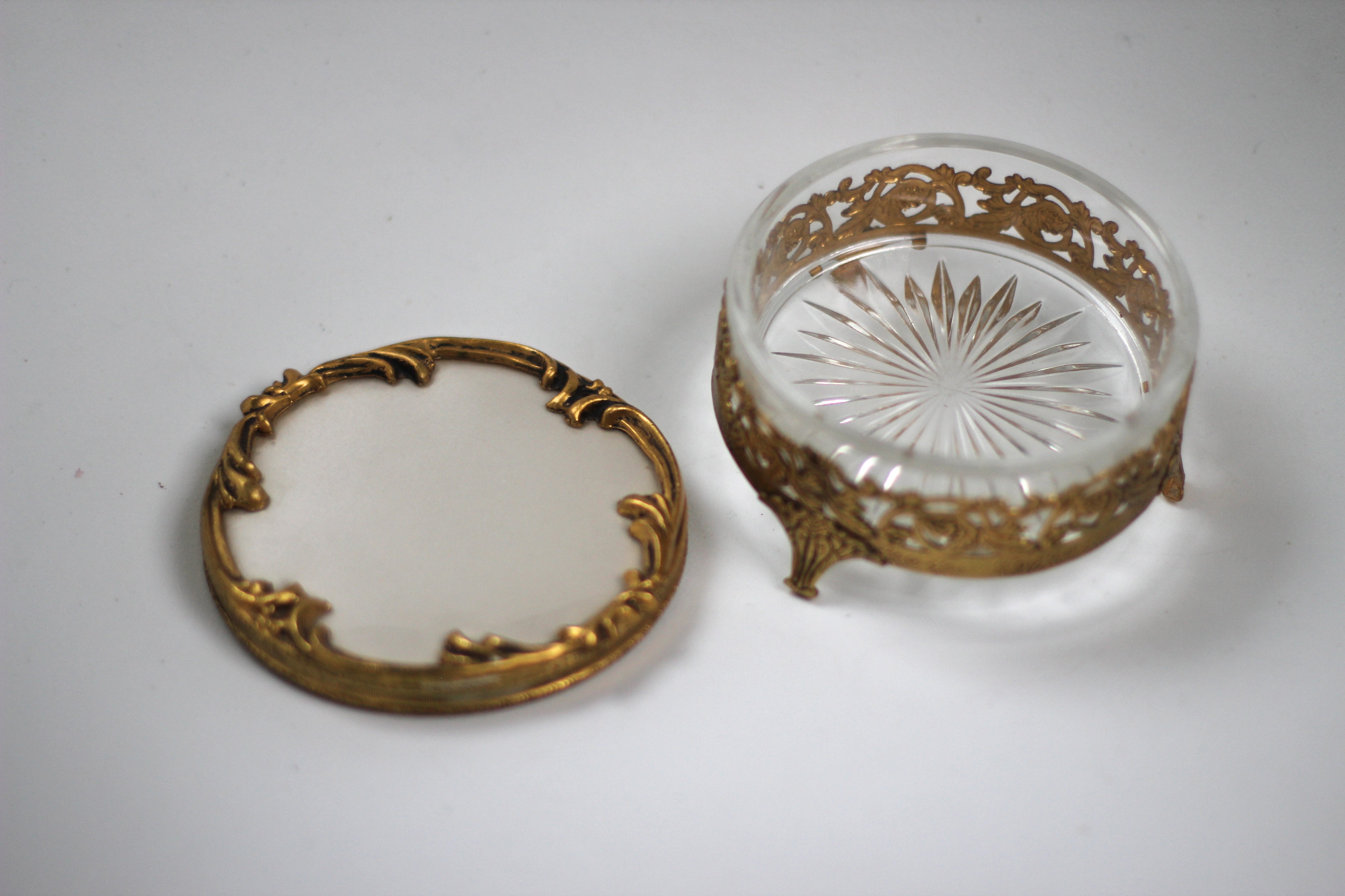 Antique Gilt Vanity Set