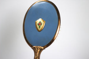 Antique Rosebud Blue Vanity Set