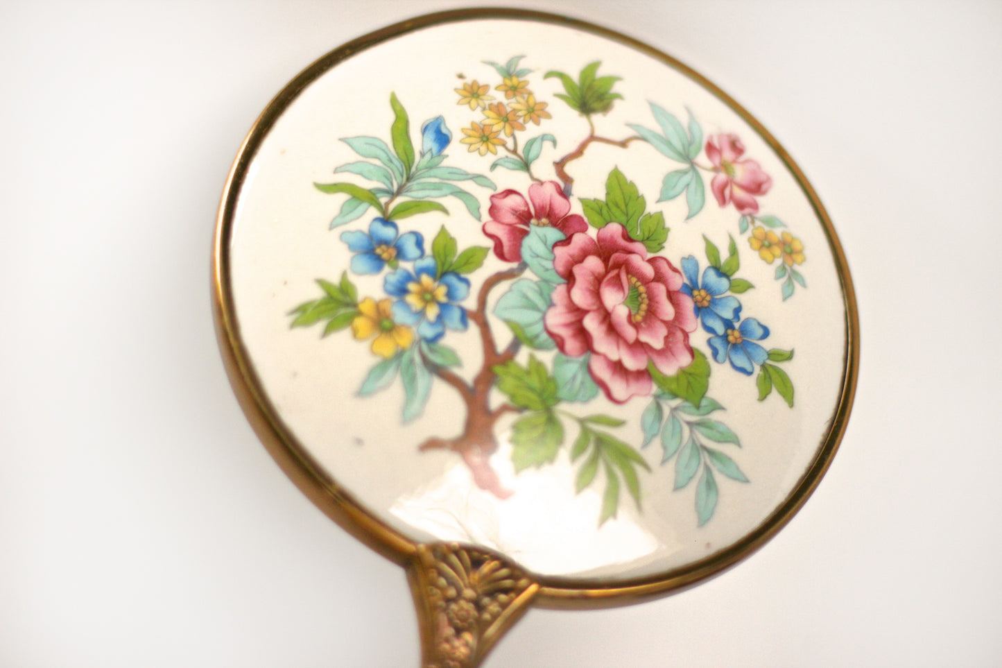 Antique Floral Porcelain Vanity Set