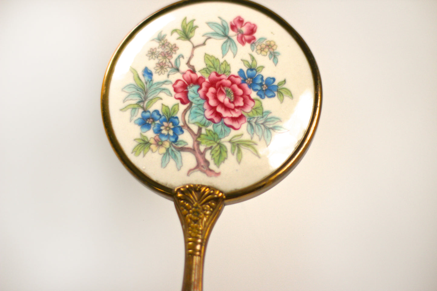Antique Floral Porcelain Vanity Set