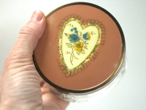 Antique Pink Heart Vanity Set