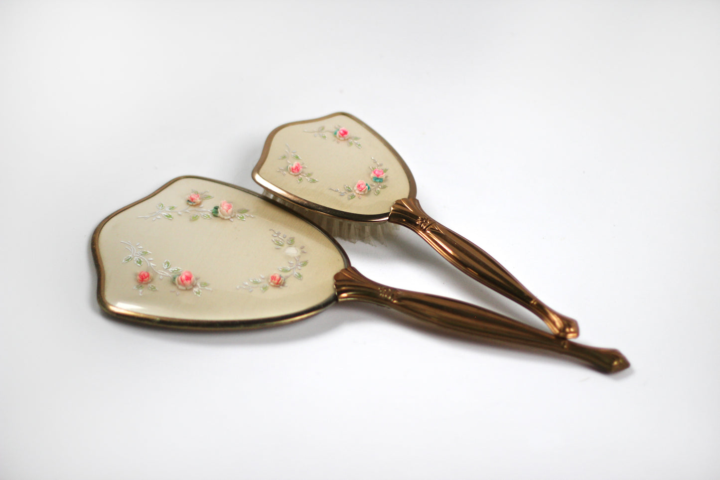 Antique Pink Roses Vanity Set