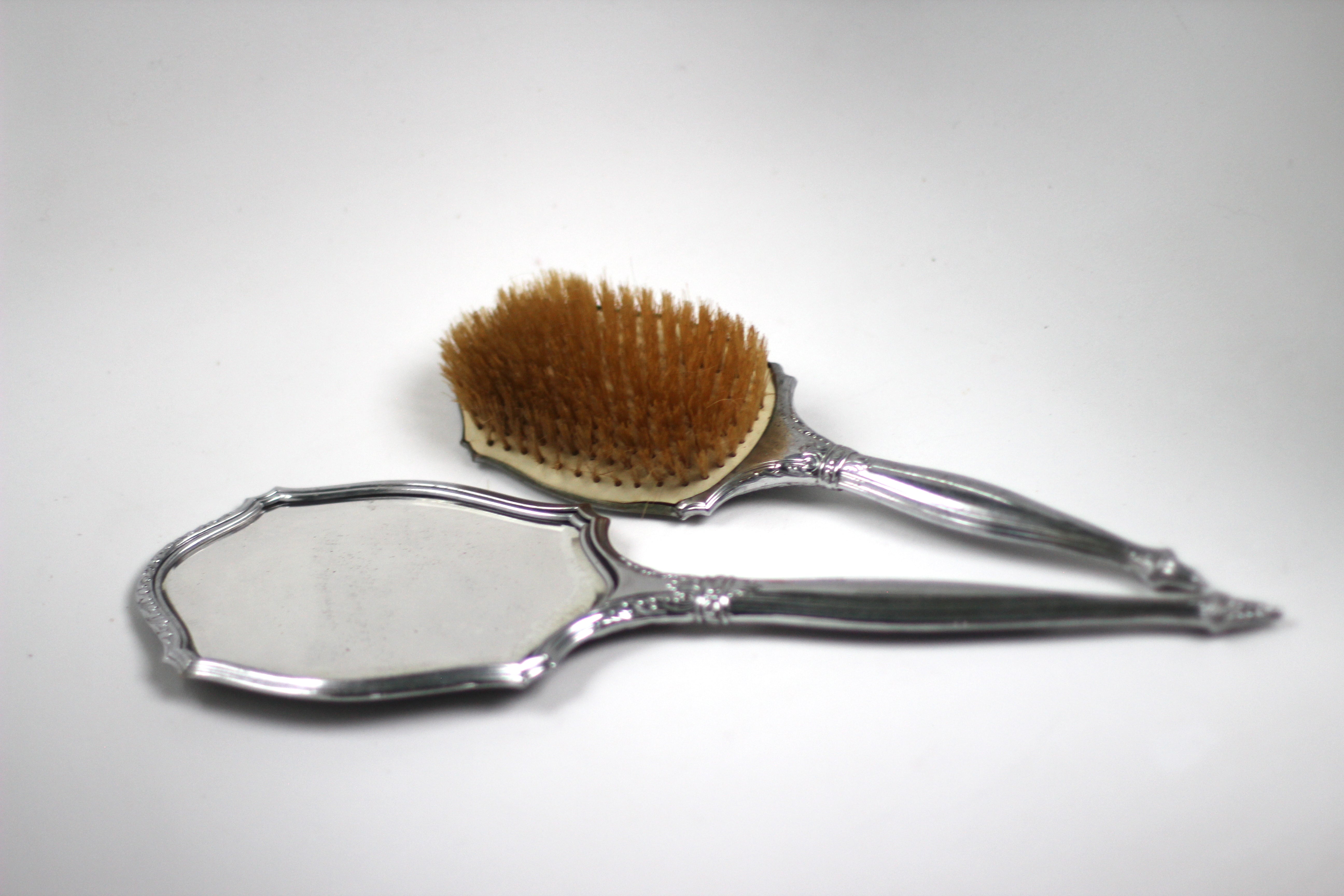 Antique Black Rosebud Vanity Set