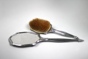 Antique Black Rosebud Vanity Set