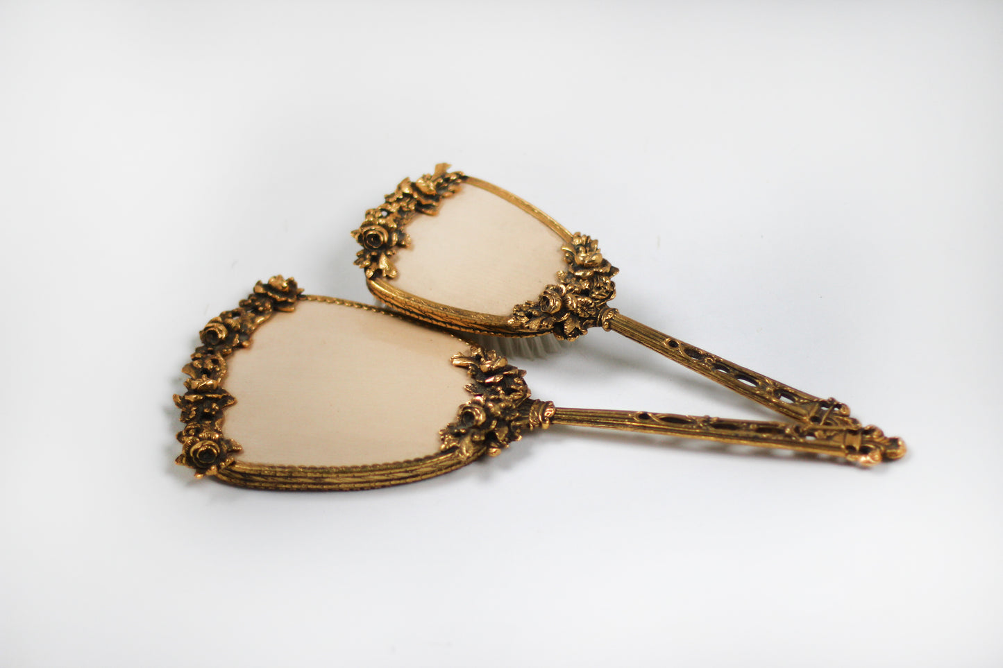 Antique Rare Floral Vanity Set