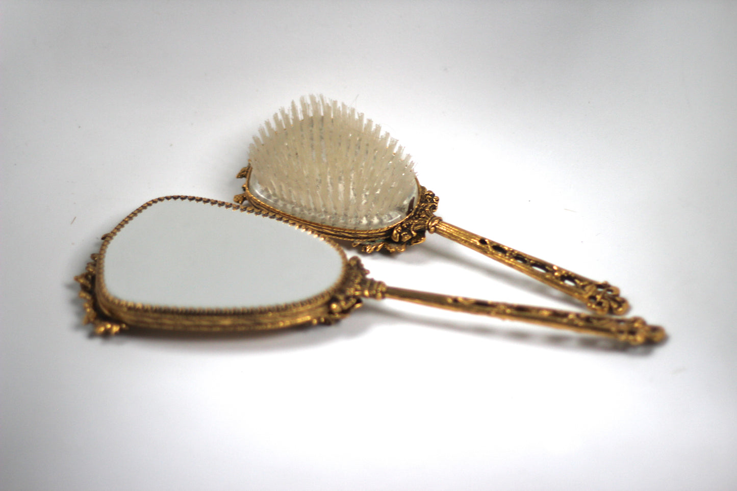 Antique Rare Floral Vanity Set