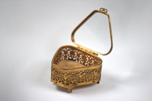 Antique Matson Ormolu Filigree Jewelry Box