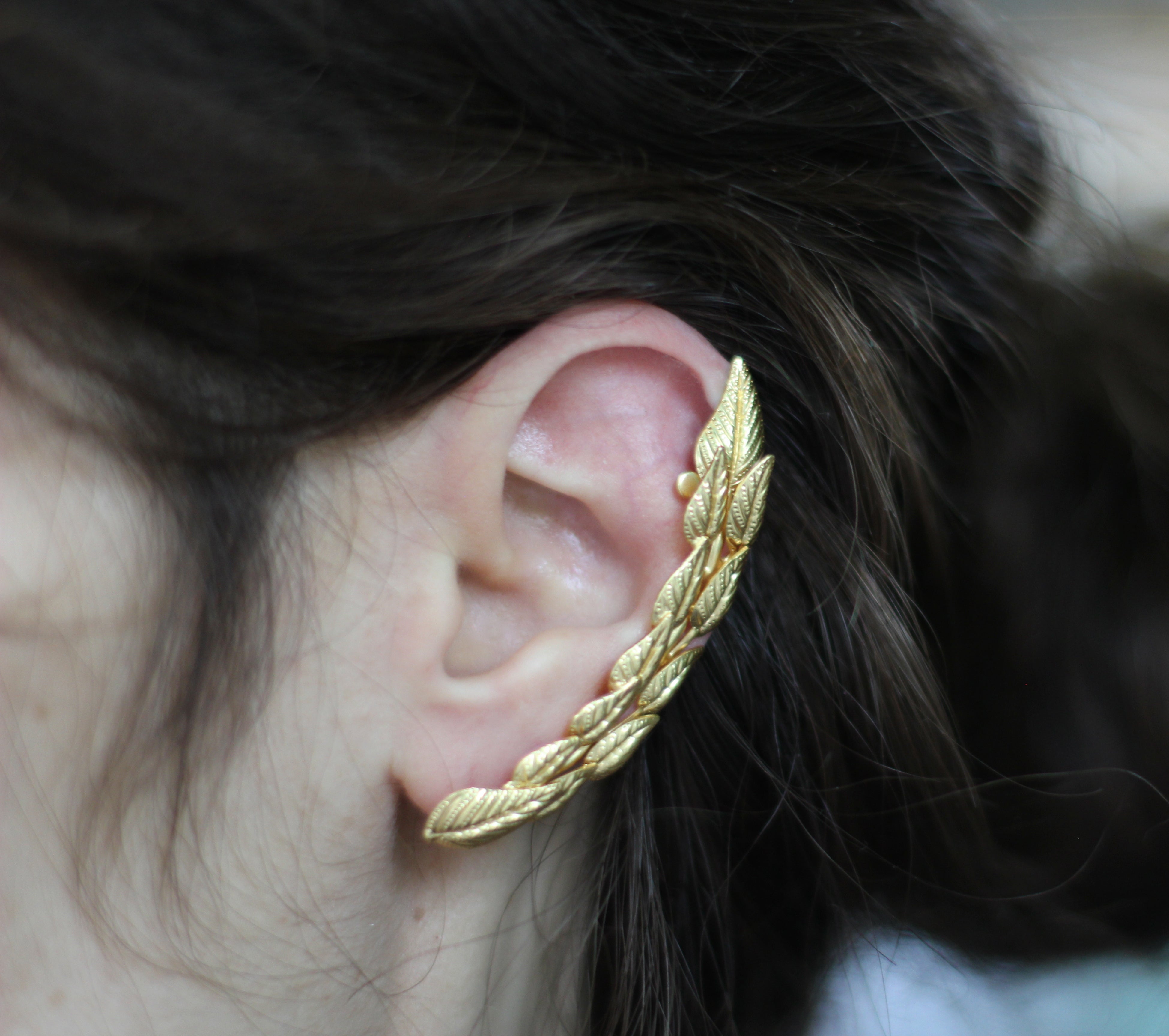 Olive Leaf Ear Cuff