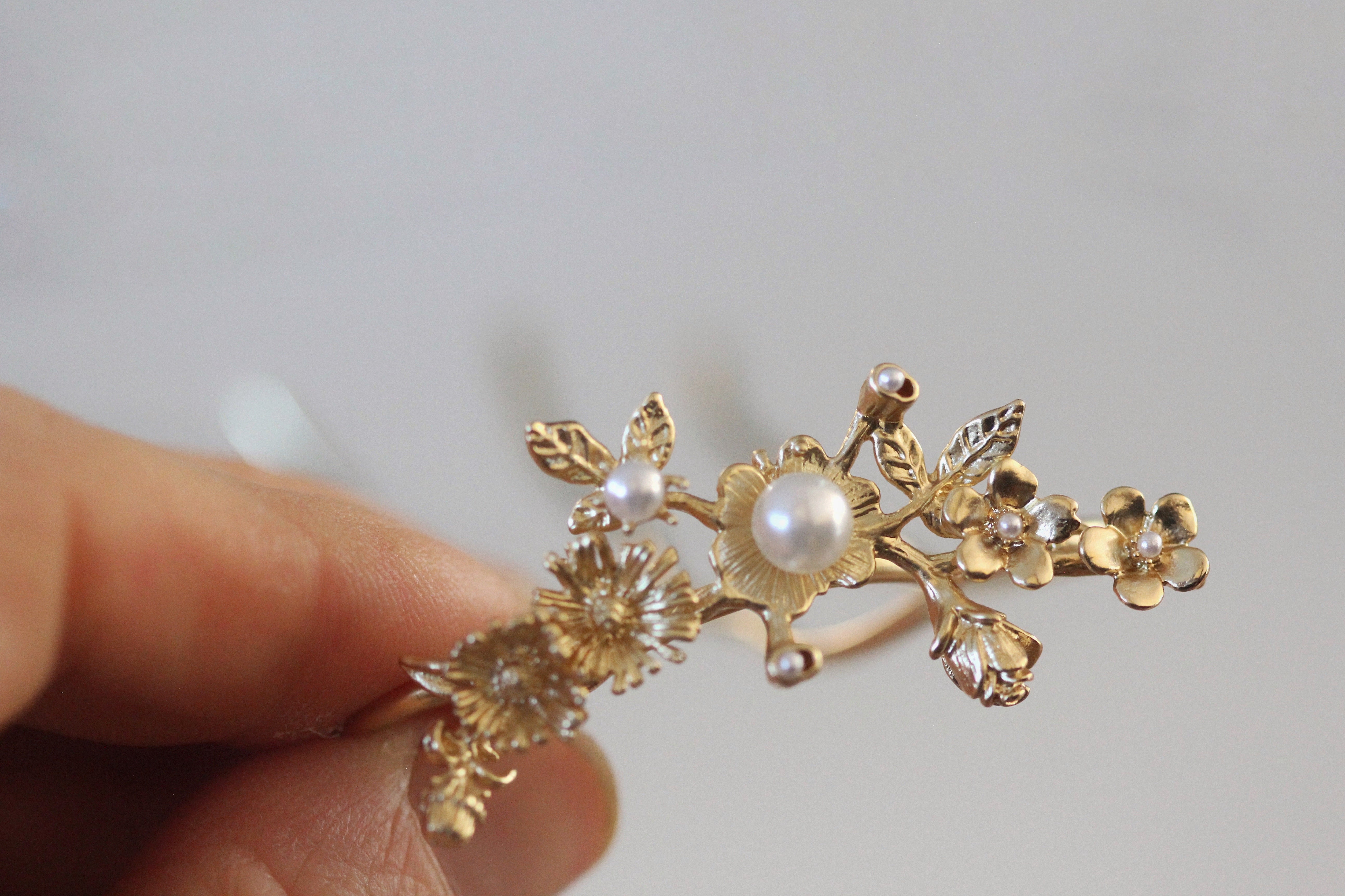 Spring Blossom Floral Hair Prong
