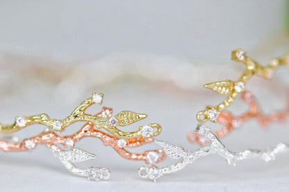 Rustic Branch w/ Crystals Choker