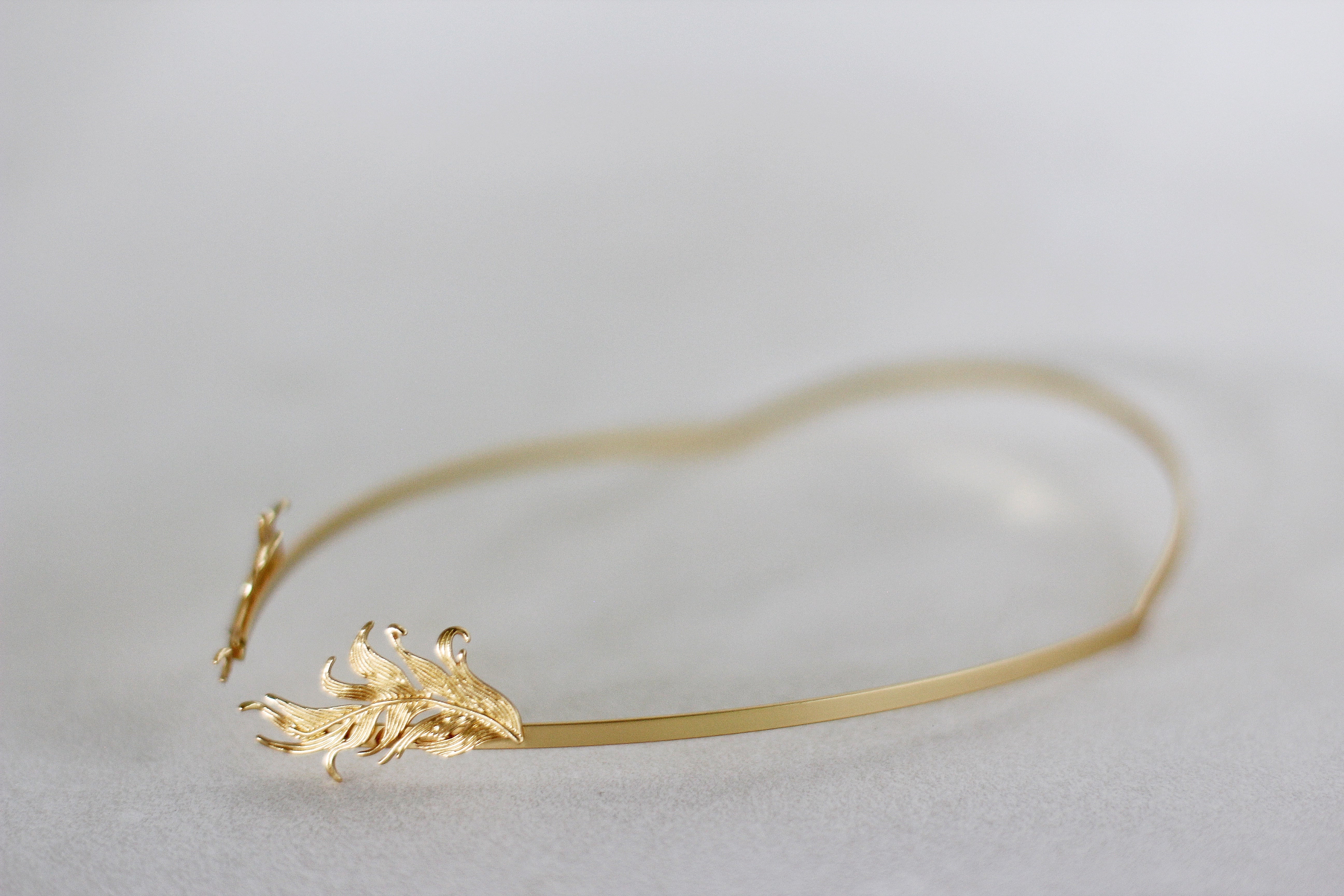 Swirly Feather Goddess Crown