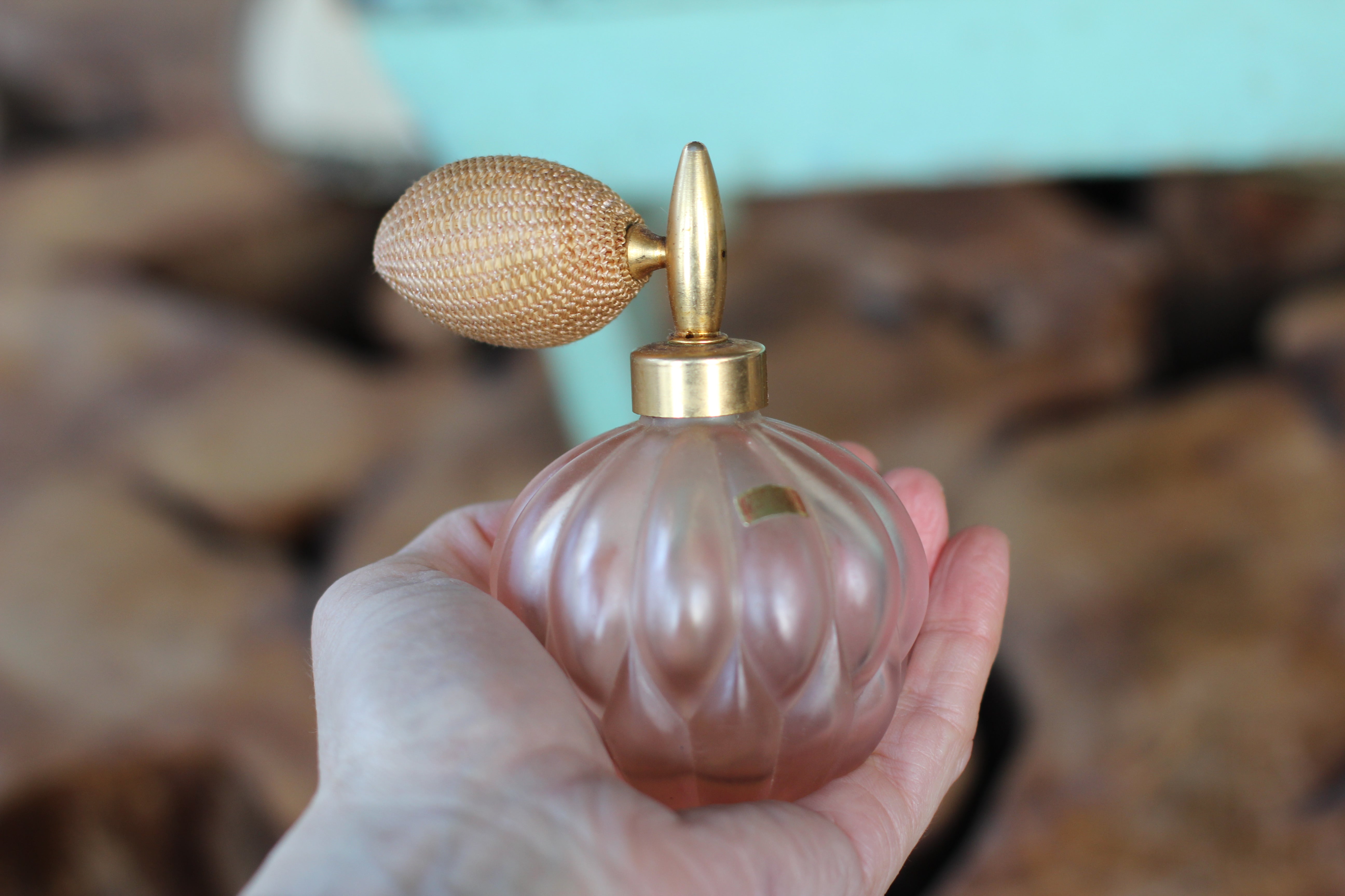 Antique Pink Automizer Perfume Bottle