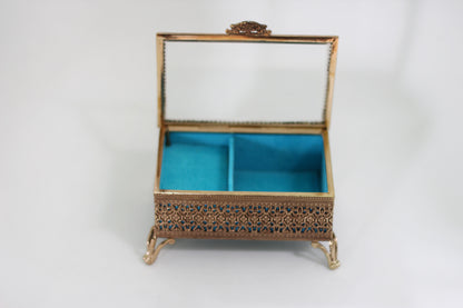 Antique Turquoise Jewelry Box