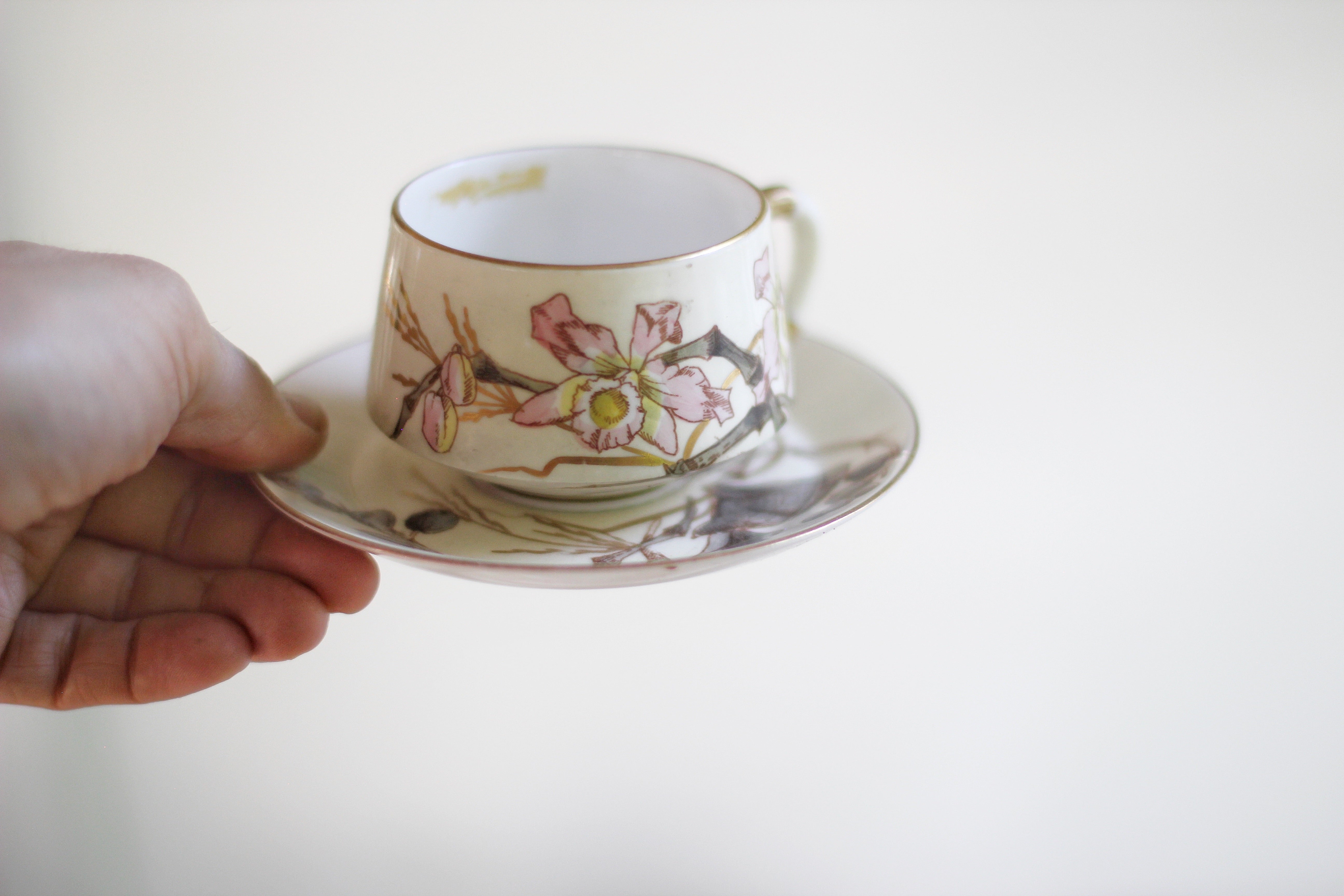 Antique Japanese Flowers Tea Cup