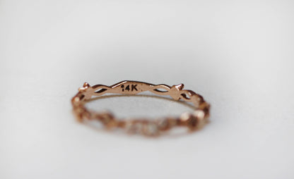 Made to Order* Swirly Floral Loops Diamonds Ring