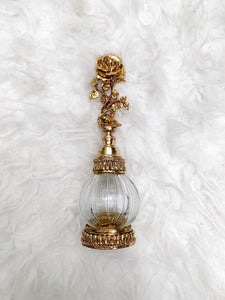 Antique Tall Floral Perfume Bottle