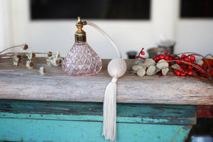 Antique Pink Long Spray Automizer Perfume Bottle
