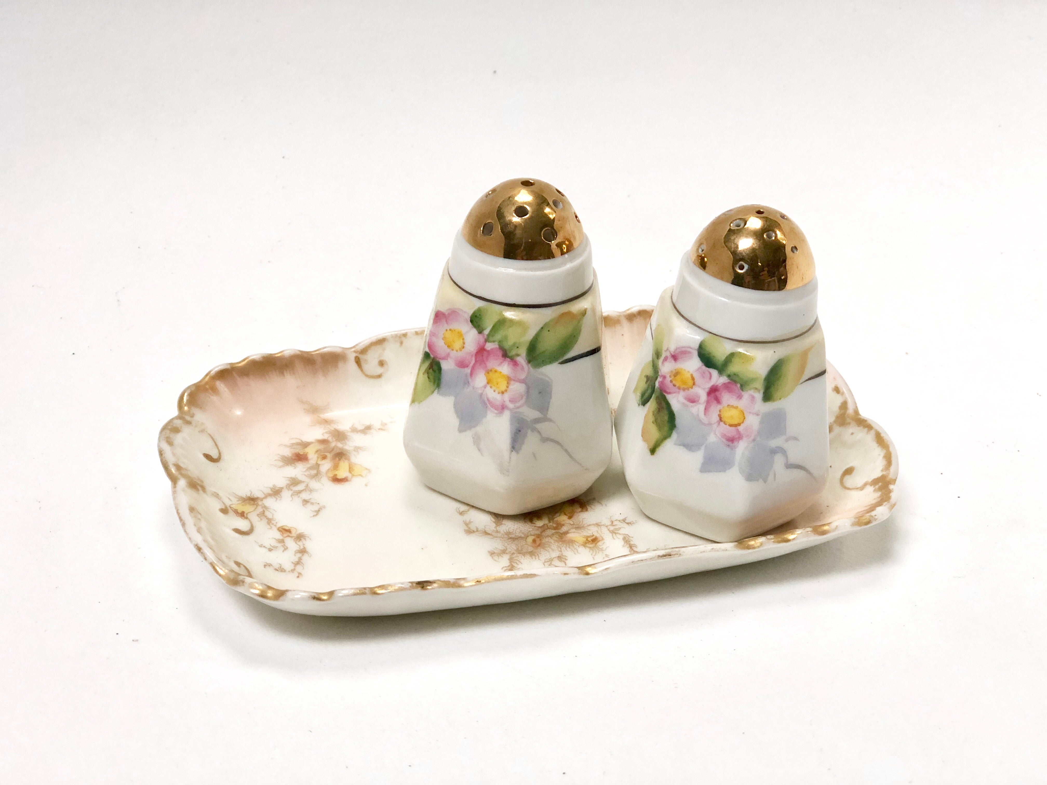Antique Limoges Floral Porcelain Ring Dish