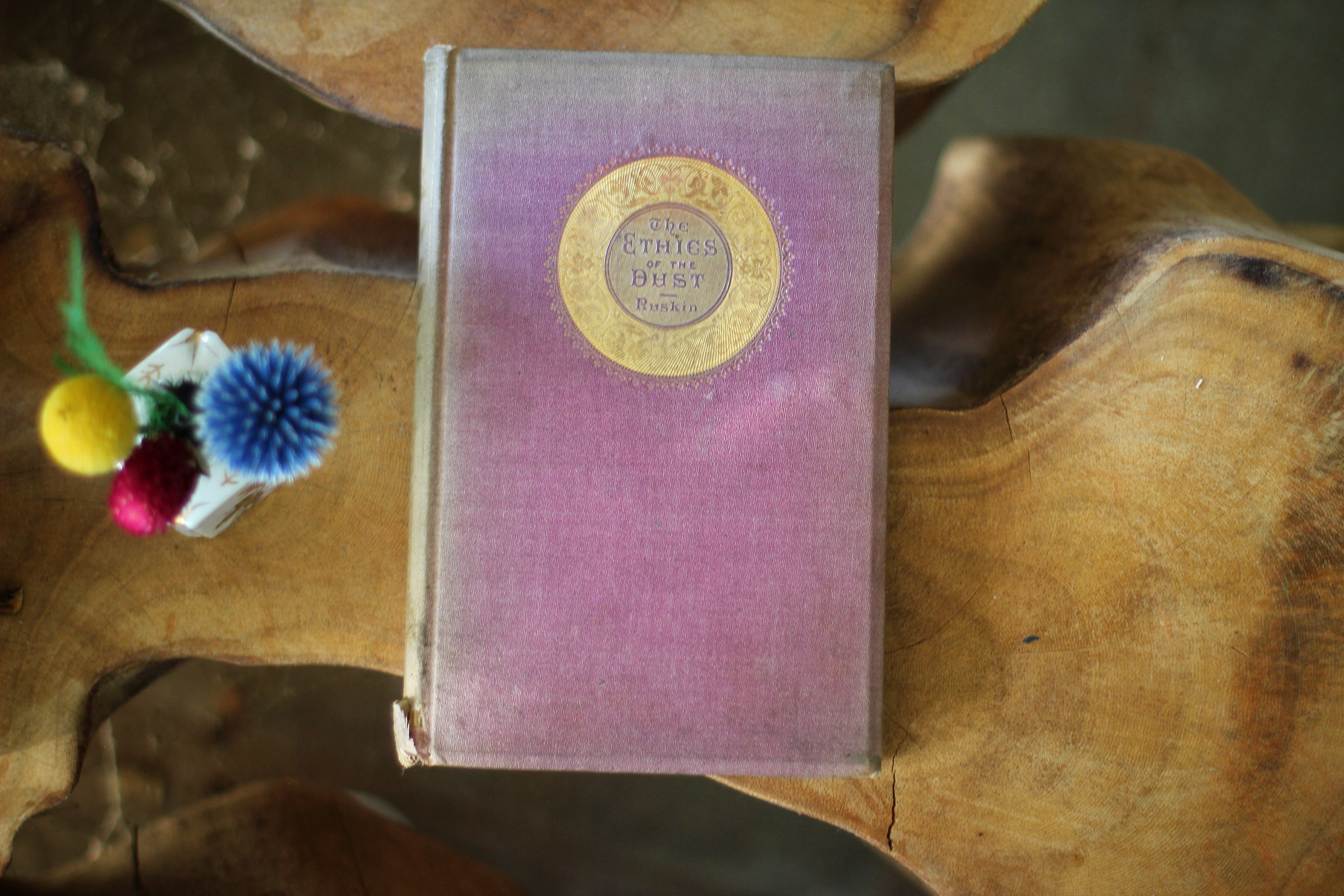 Antique Victorian Pink Book - The Ethics of the Dust By John Ruskin | 1866