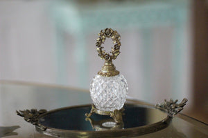 Antique Floral Wreath Perfume Bottle