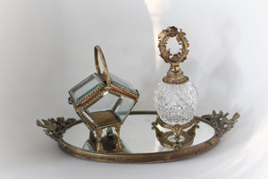 Antique Floral Wreath Perfume Bottle