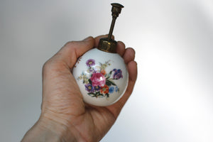 Vintage Floral Porcelain Perfume Bottle