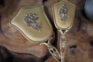 Antique Bronze Floral Vanity Set