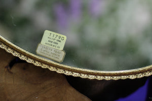 Antique Floral Roses Matson Mirror Tray