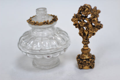 Antique Floral Filigree Perfume Bottle