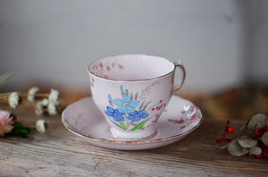 Vintage Floral Variety Rare Pink Tuscan Tea Cup Set