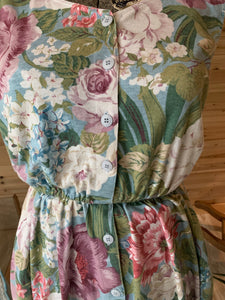 Vintage Sleeveless Floral Carol Anderson Dress
