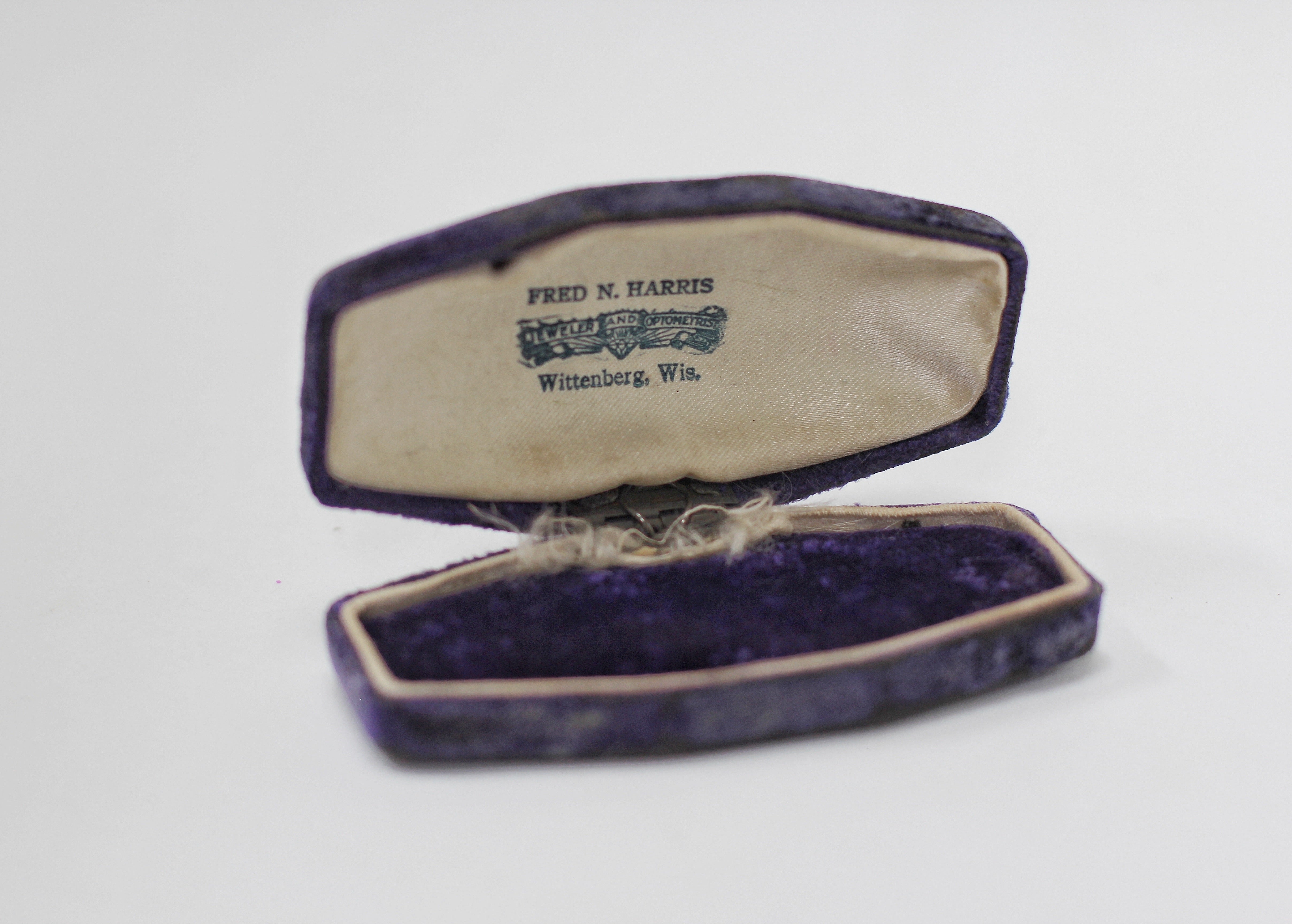 Antique Purple Velvet Bracelet Display Box