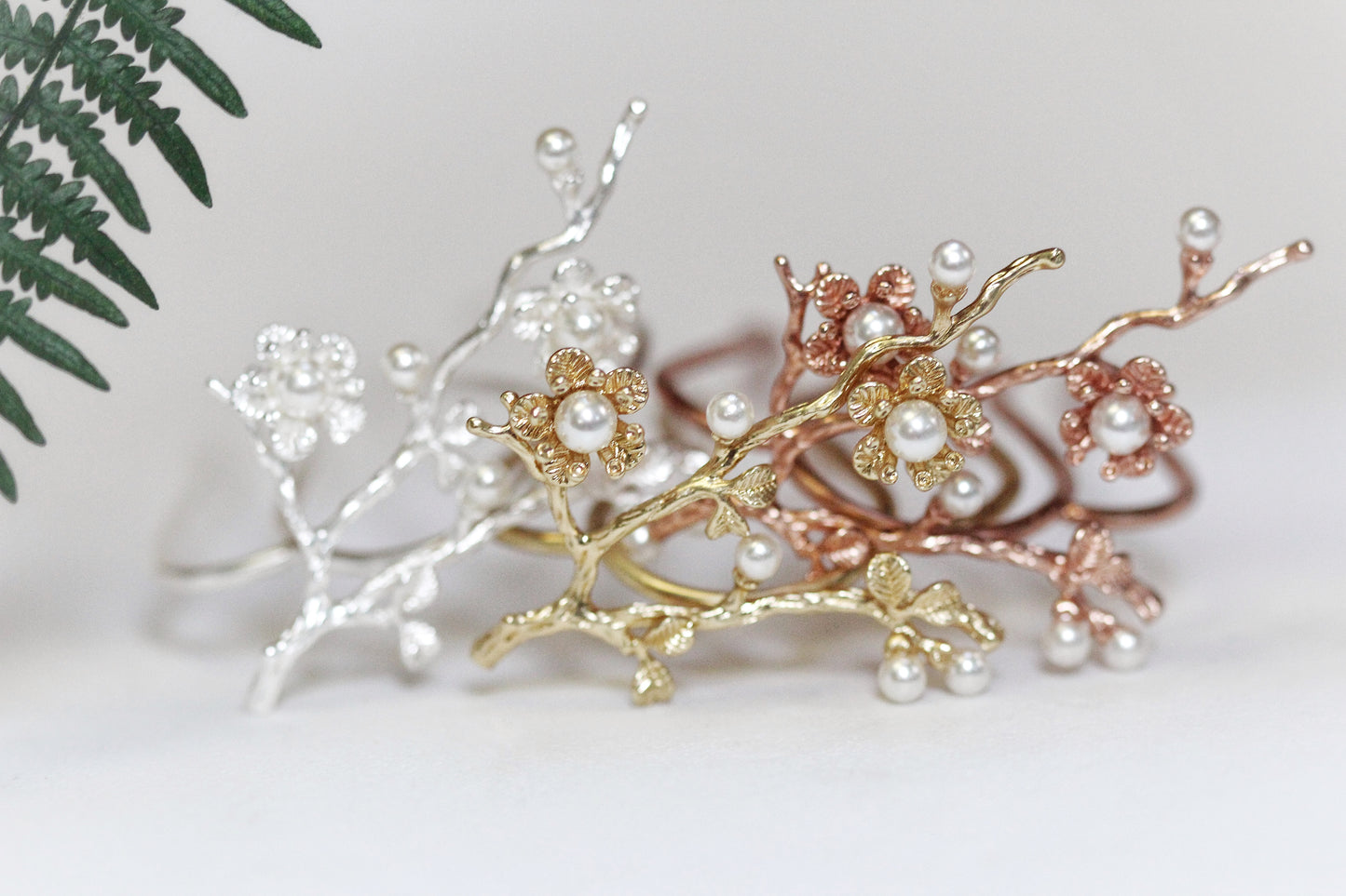 Royal Sakura / Cherry Blossom Branch Hair Prong