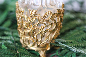 Antique Gold Floral Perfume Bottle