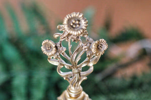 Antique Gold Floral Perfume Bottle