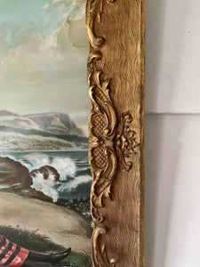 Antique Large Wood Victorian Bronze Frame
