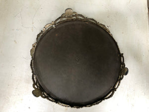 Antique Rounded Filigree Mirror Tray