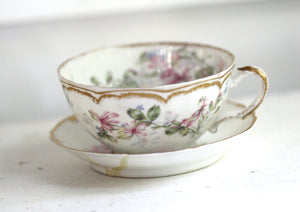 Antique Haviland France Tea Cup Set