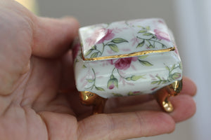 Antique Tiny Floral Porcelain Trinket