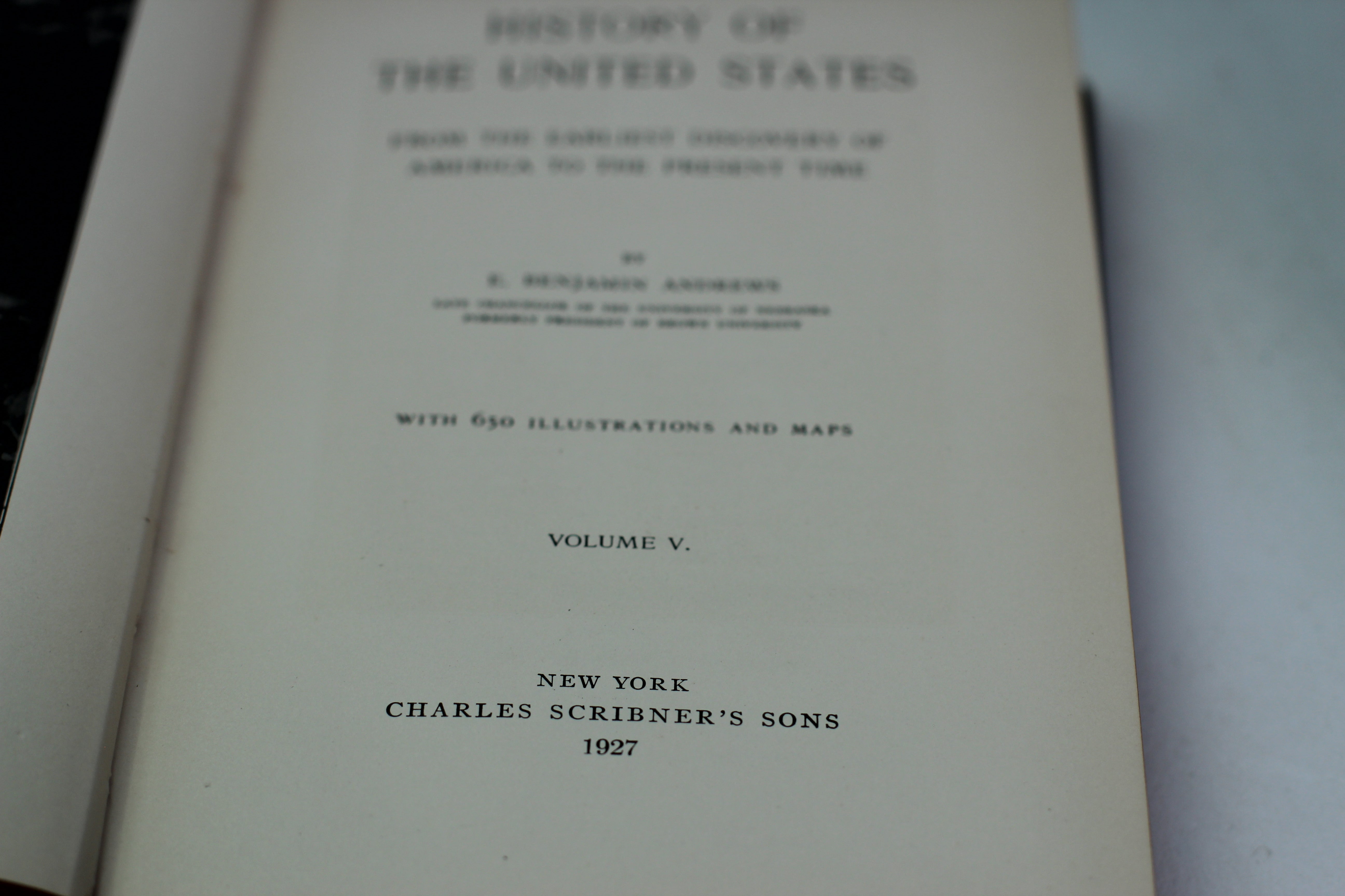 Antique Book, History of the United States, 1927, Hardback