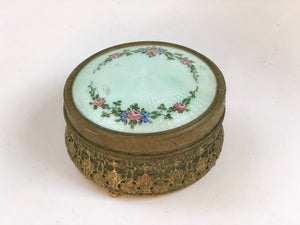Antique French Victorian Floral Trinket