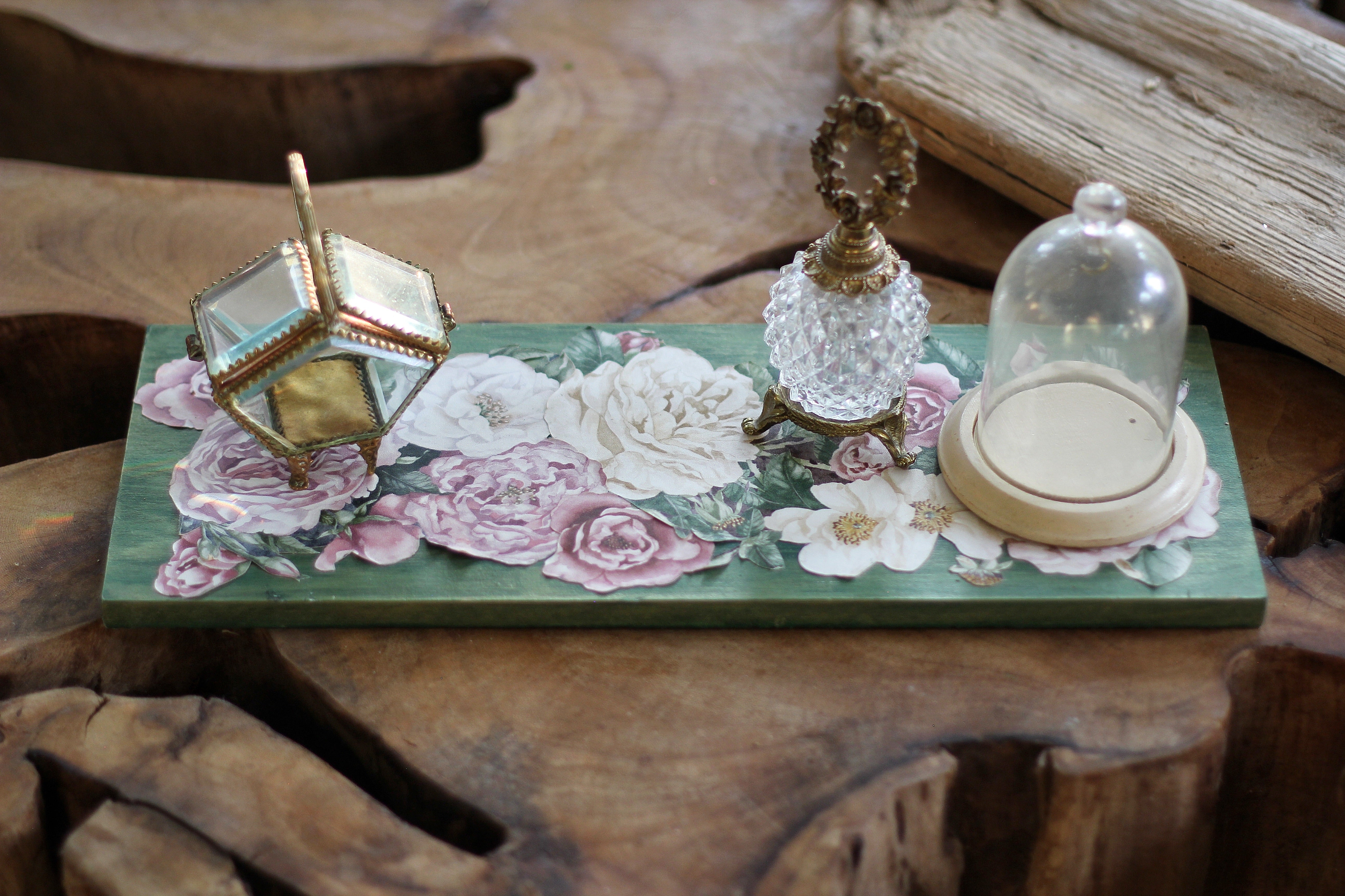Antique Floral Wreath Perfume Bottle