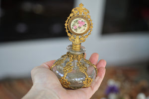 Antique Floral Perfume Bottle