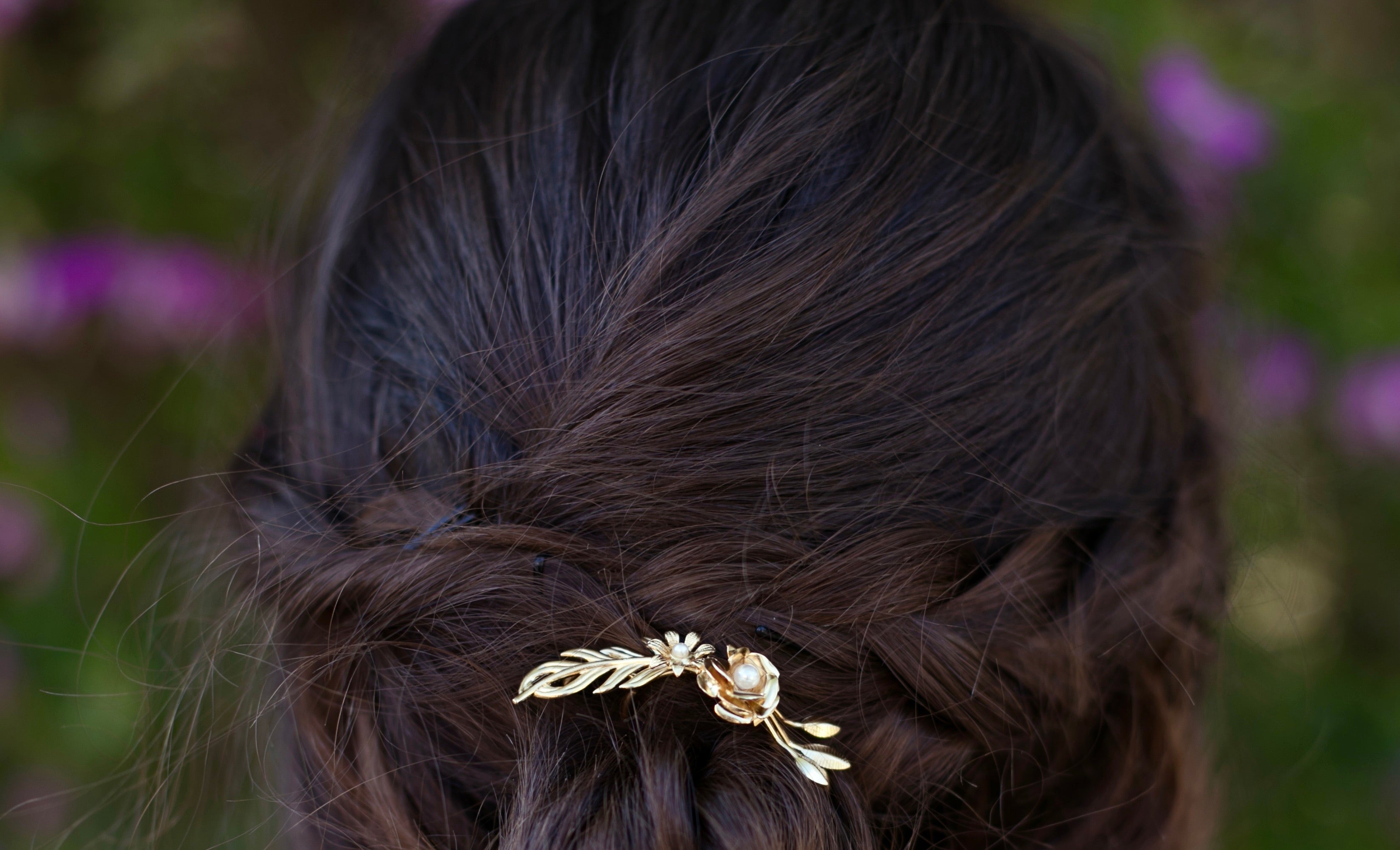 Preorder * Mini Blooming Flower Bun Prong